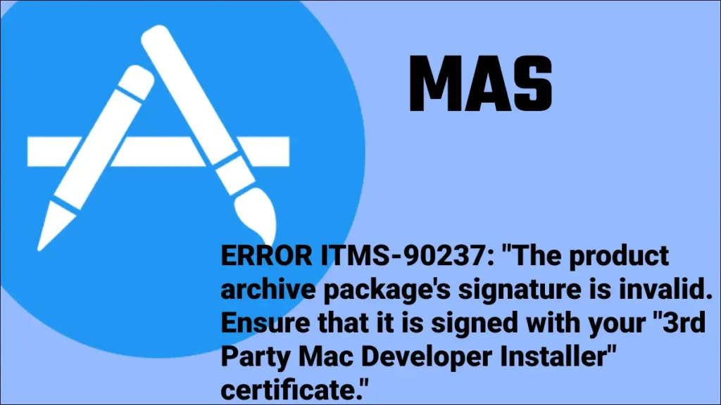【解決】ERROR ITMS-90237: "The product archive package's signature is invalid. Ensure that it is signed with your "3rd Party Mac Developer Installer" certificate."